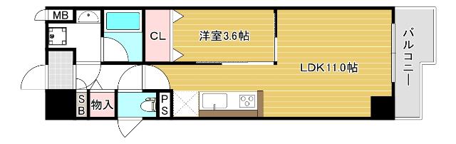 大阪市西区南堀江マンション 間取り図画像