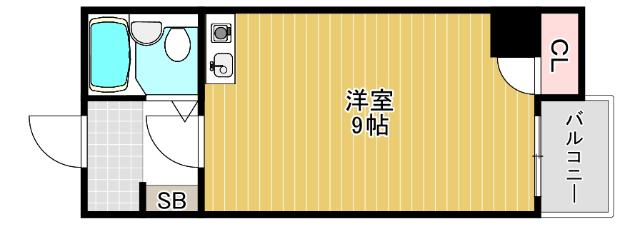 大阪市西区北堀江マンション 間取り図画像