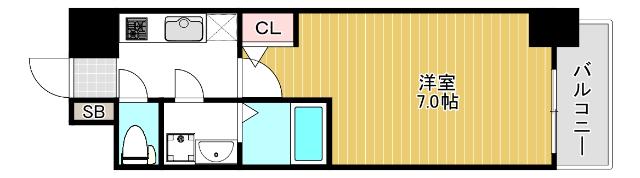 大阪市西区千代崎マンション 間取り図画像
