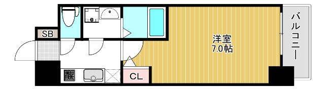 大阪市西区千代崎マンション 間取り図画像