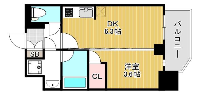 大阪市西区西本町マンション 間取り図画像