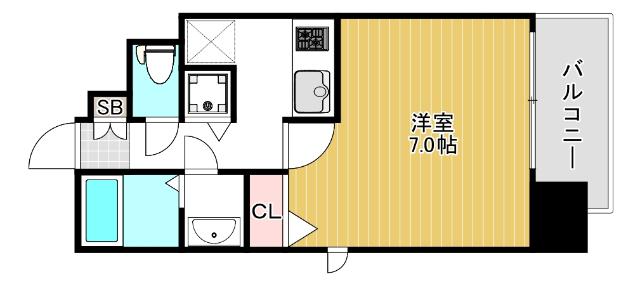 大阪市西区北堀江マンション 間取り図画像