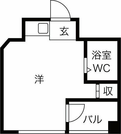 大阪市西区北堀江マンション 間取り図画像