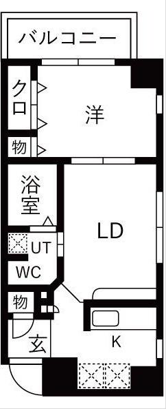 大阪市中央区北久宝寺町マンション 間取り図画像