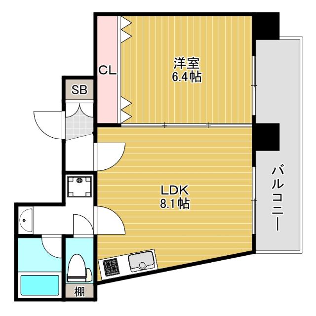 大阪市西区立売堀マンション 間取り図画像