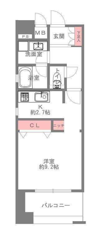 大阪市西区江戸堀マンション 間取り図画像