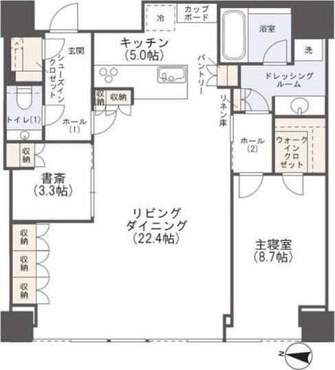 大阪市北区堂島マンション 間取り図画像