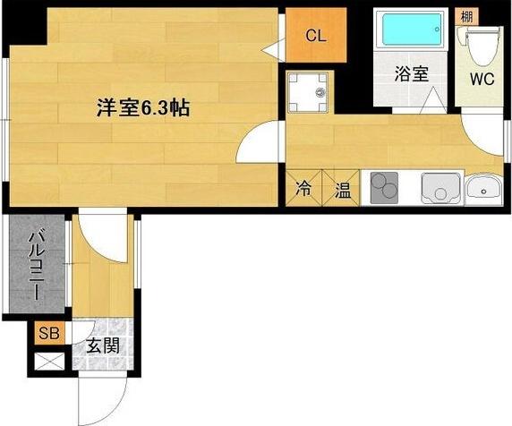 大阪市西区新町マンション 間取り図画像