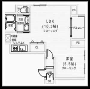 大阪市西区新町マンション 間取り図画像