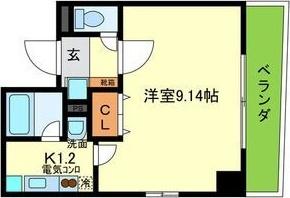 大阪市西区新町マンション 間取り図画像