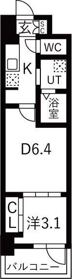 大阪市鶴見区緑マンション 間取り図画像