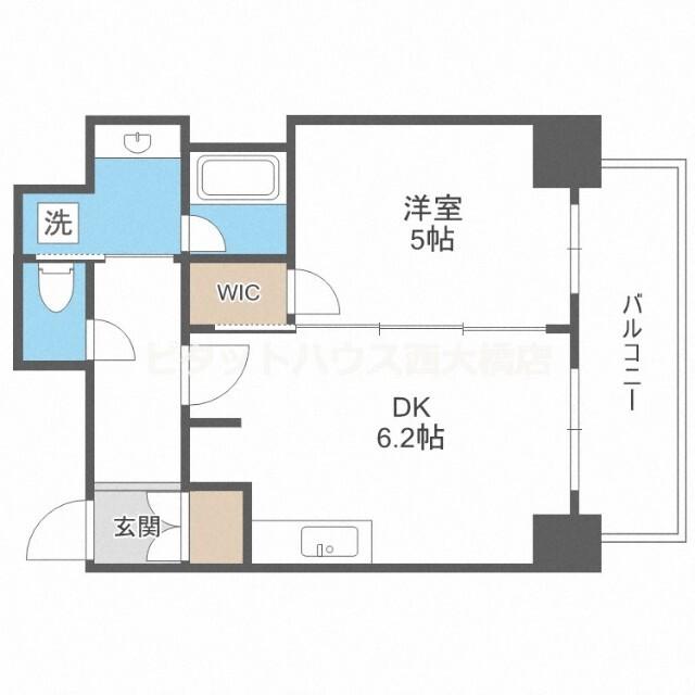 大阪市西区北堀江マンション 間取り図画像