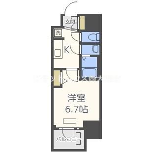 大阪市西区新町マンション 間取り図画像