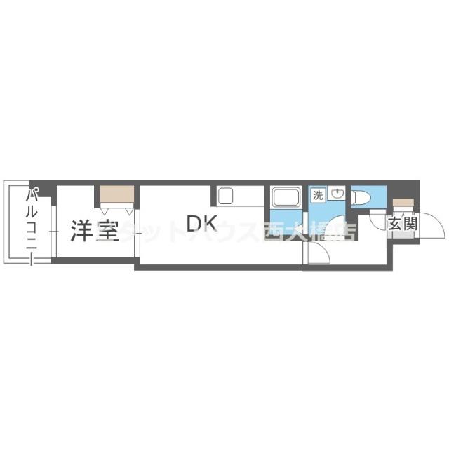 大阪市西区新町マンション 間取り図画像
