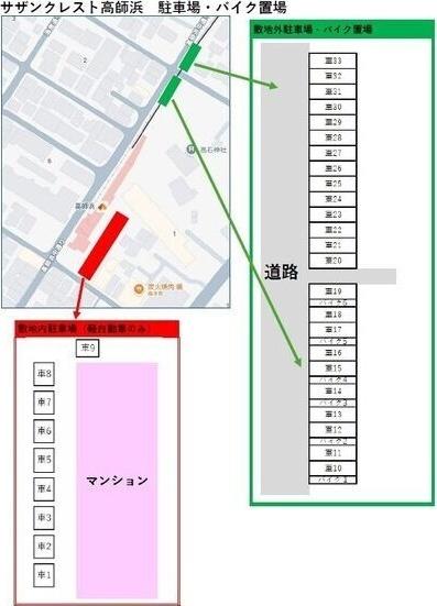 高石市高師浜マンション 地形図・案内図