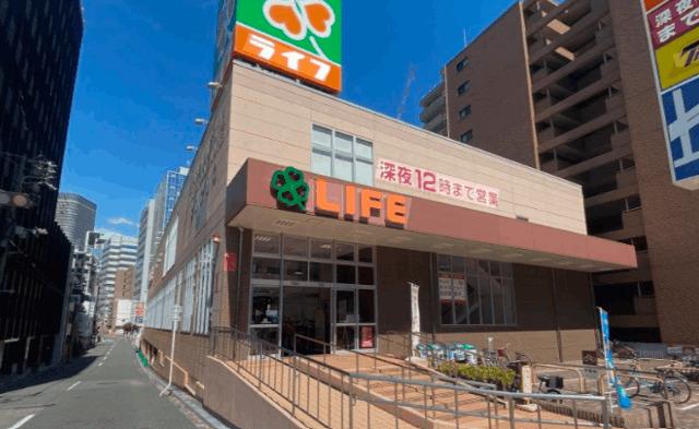 ライフ土佐堀店：435m