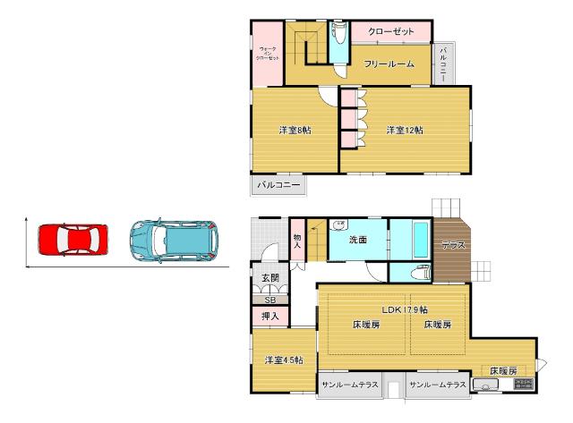 和泉市はつが野　戸建て 間取り図画像