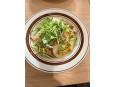鶏ひき肉と水菜のゆず胡椒仕立てのパスタ